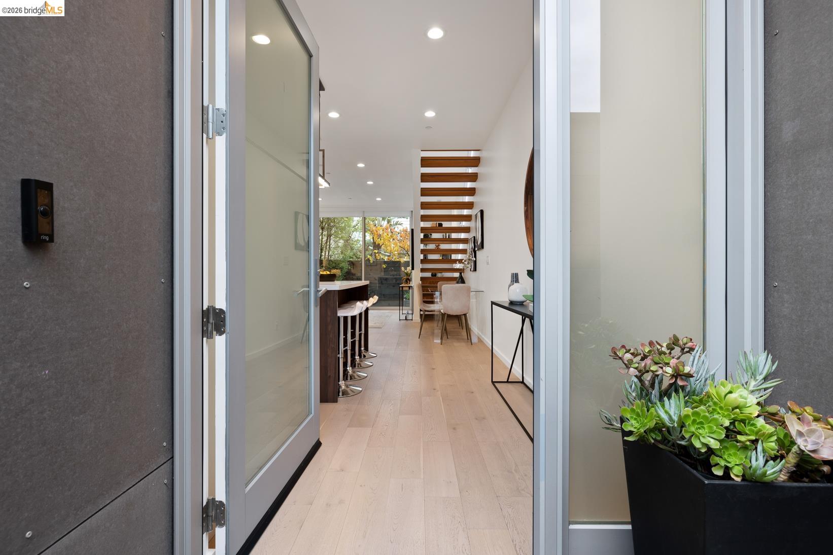 1034 Grayson Street Berkeley, CA 94710 - Photo 3 of 48 Hall with recessed lighting and light wood-style flooring