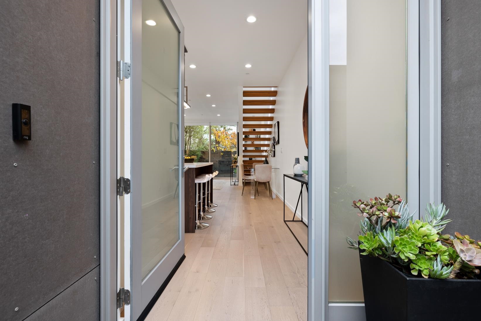 1034 Grayson Street Berkeley, CA 94710 - Photo 3 of 48 Hall with recessed lighting and light wood-style flooring