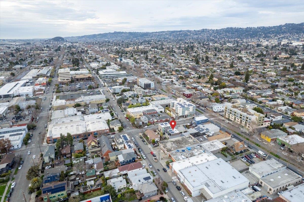 1034 Grayson Street Berkeley, CA 94710 - Photo 39 of 48 Aerial view of property and surrounding area with nearby urban area