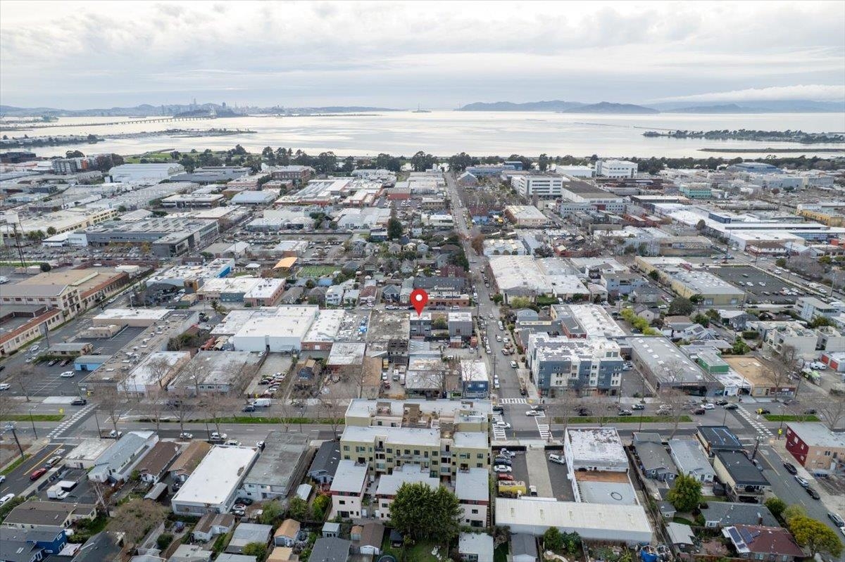 1034 Grayson Street Berkeley, CA 94710 - Photo 41 of 48 Aerial overview of property's location featuring nearby urban area and a nearby body of water
