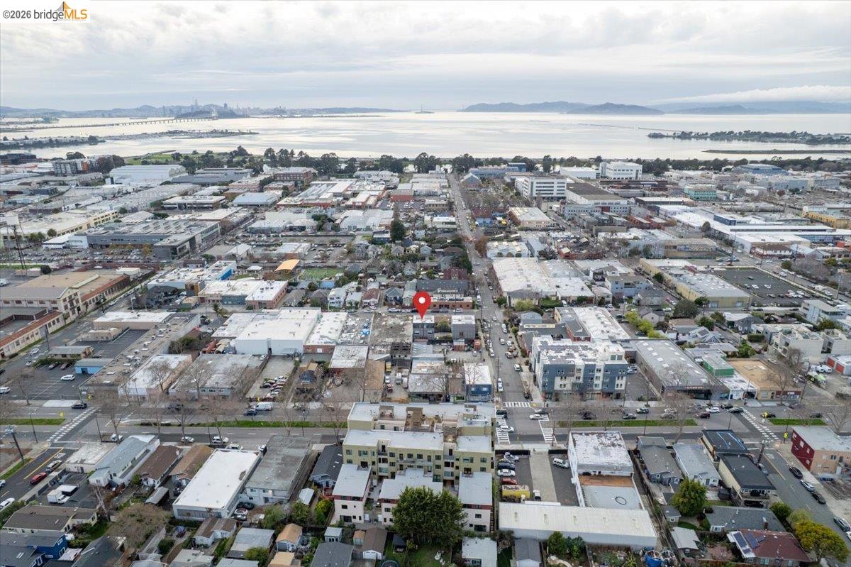 1034 Grayson Street Berkeley, CA 94710 - Photo 41 of 48 Aerial overview of property's location featuring nearby urban area and a nearby body of water
