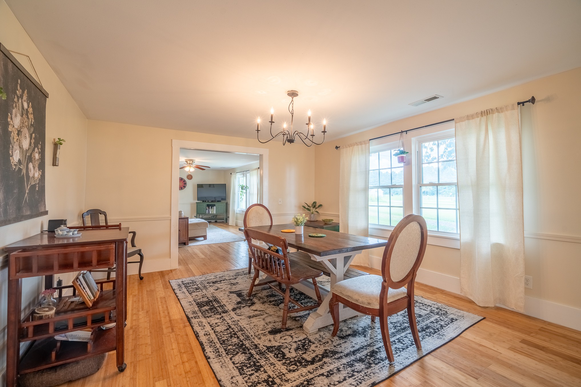 231 Rabbit Trail Road Leoma, TN 38468 - Photo 16 of 37 a view of a dining room with furniture window and wooden floor