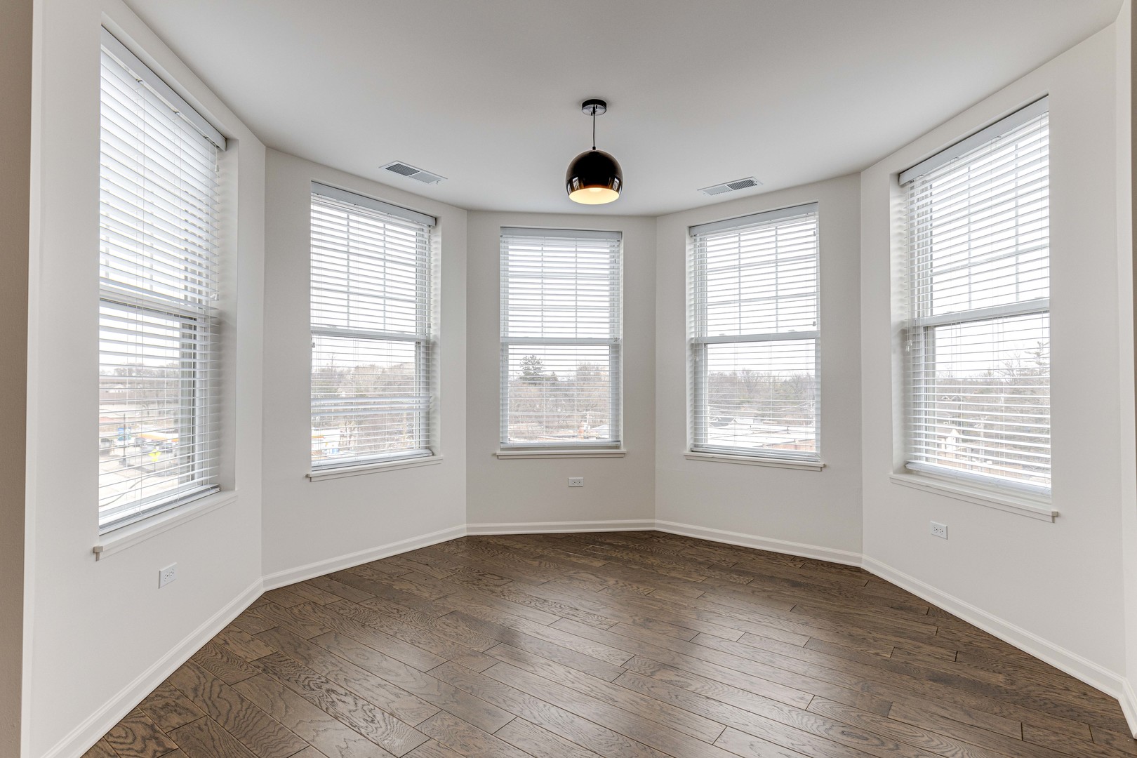 115 Lake Street, Unit 313 Libertyville, IL 60048 - Photo 3 of 10 an empty room with wooden floor and windows