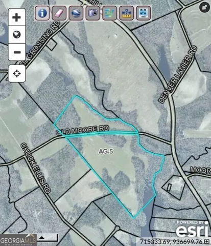 a view of a yard with large trees