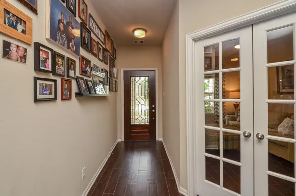 a view of front door of house