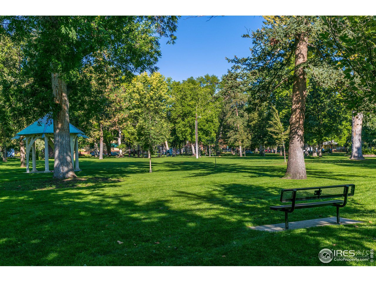 6 Sunset Circle Longmont, CO 80501 - Photo 34 of 37 a garden with trees in front of it