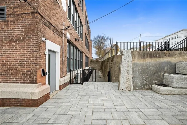 a view of a dinning room with a street