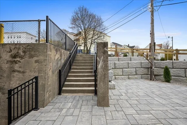 a view of a street in front of a building