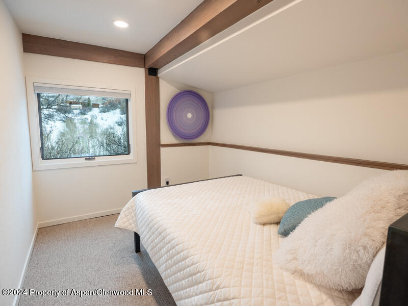 1711 Juniper Hill Road Aspen, CO 81611 - Photo 12 of 19 a bedroom with a bed and a large window