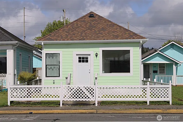 a front view of a house