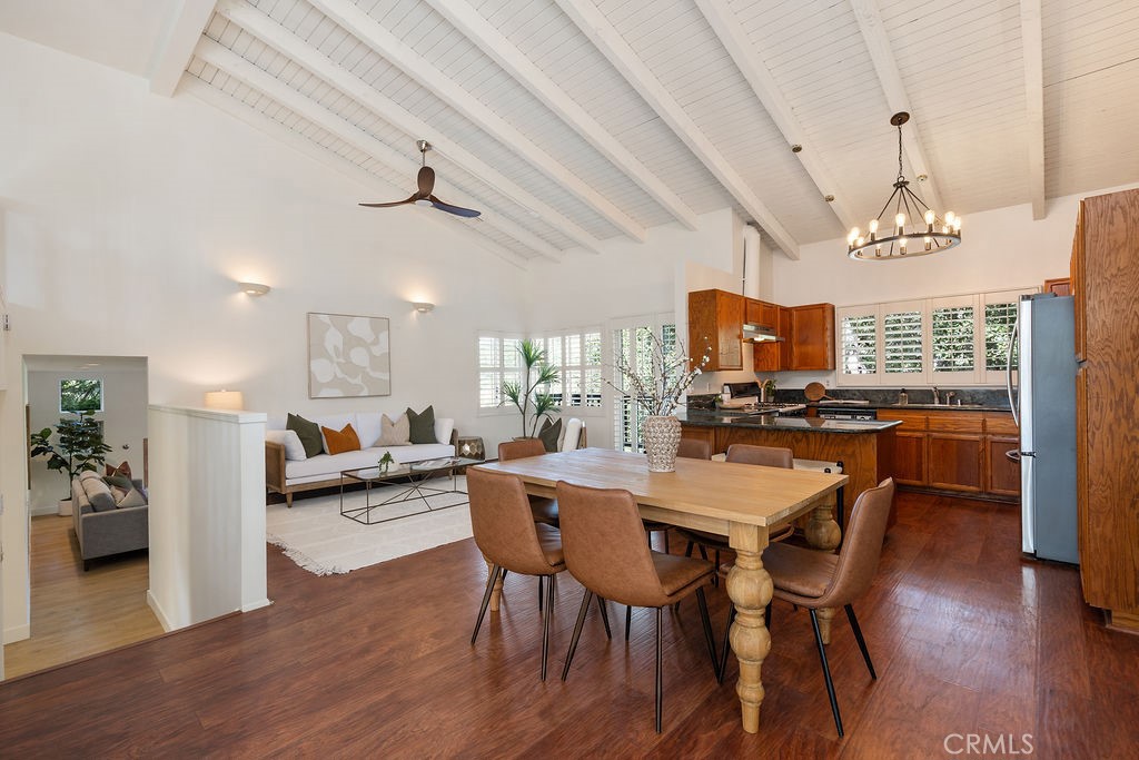235 Spinks Canyon Road Duarte, CA 91010 - Photo 5 of 50 a view of a dining room with furniture and wooden floor