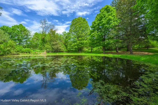 a yard with lots of green space