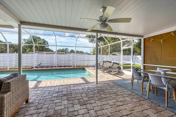 a outdoor view with a sitting space