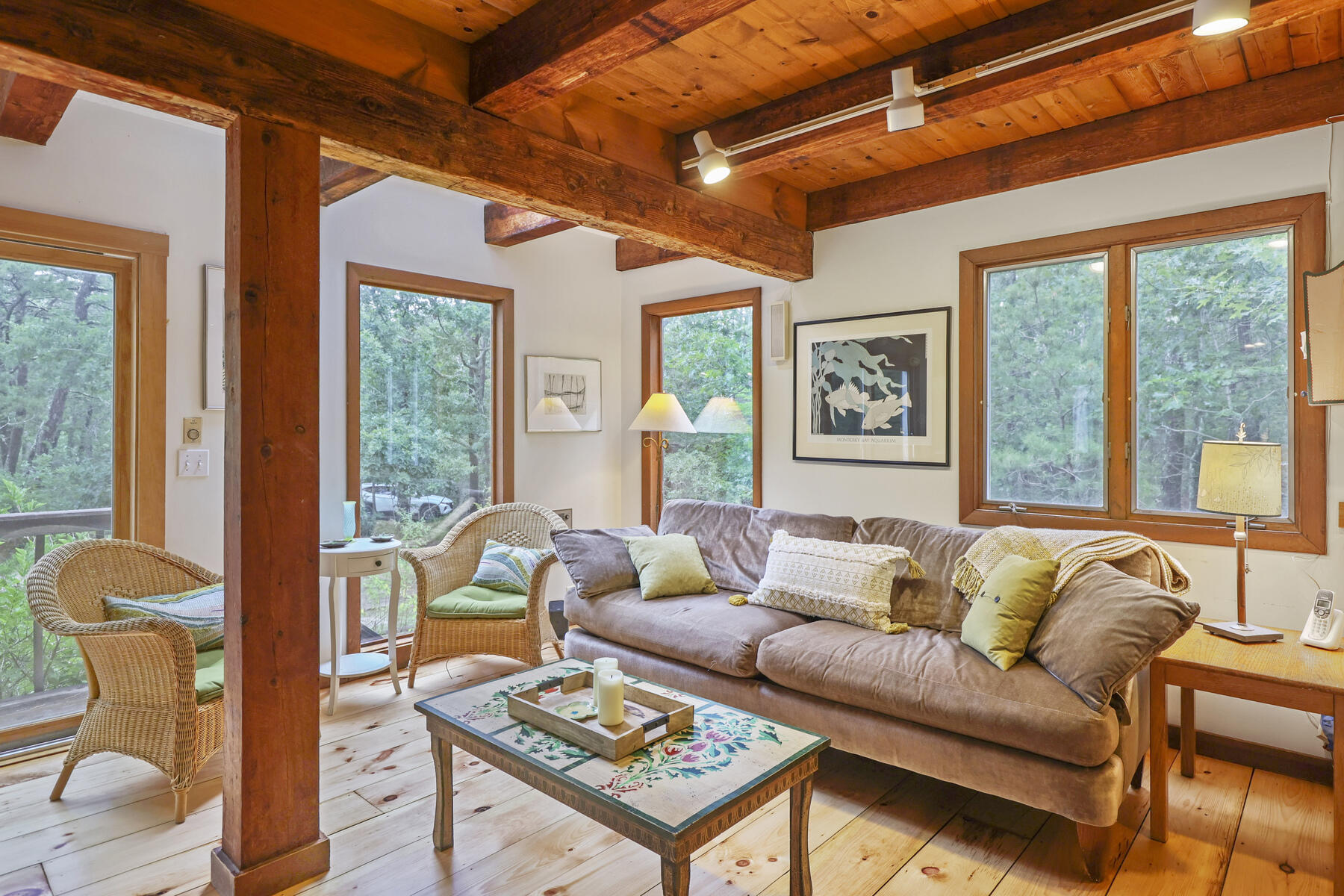 20 Pine Valley Road Wellfleet, MA 02667 - Photo 3 of 52 a living room with furniture and a large window