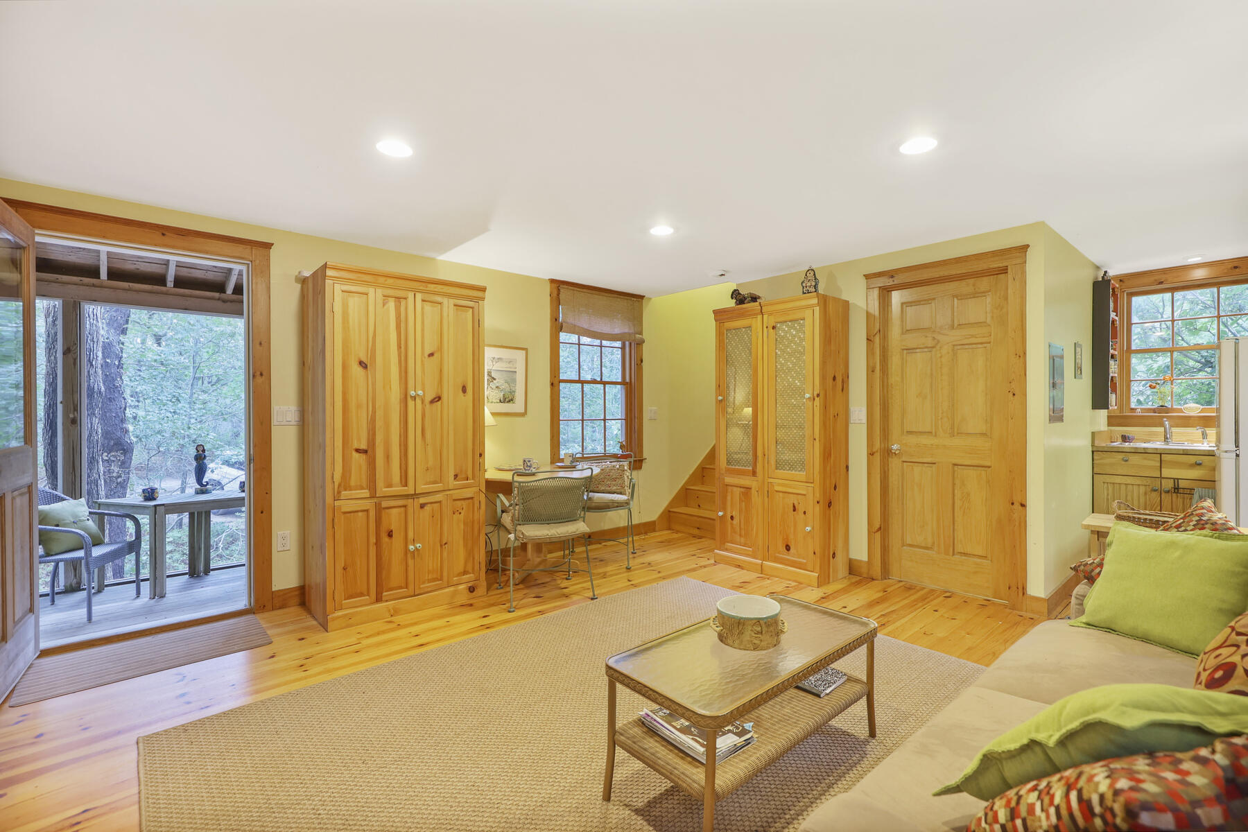 20 Pine Valley Road Wellfleet, MA 02667 - Photo 32 of 52 a living room with furniture and large windows