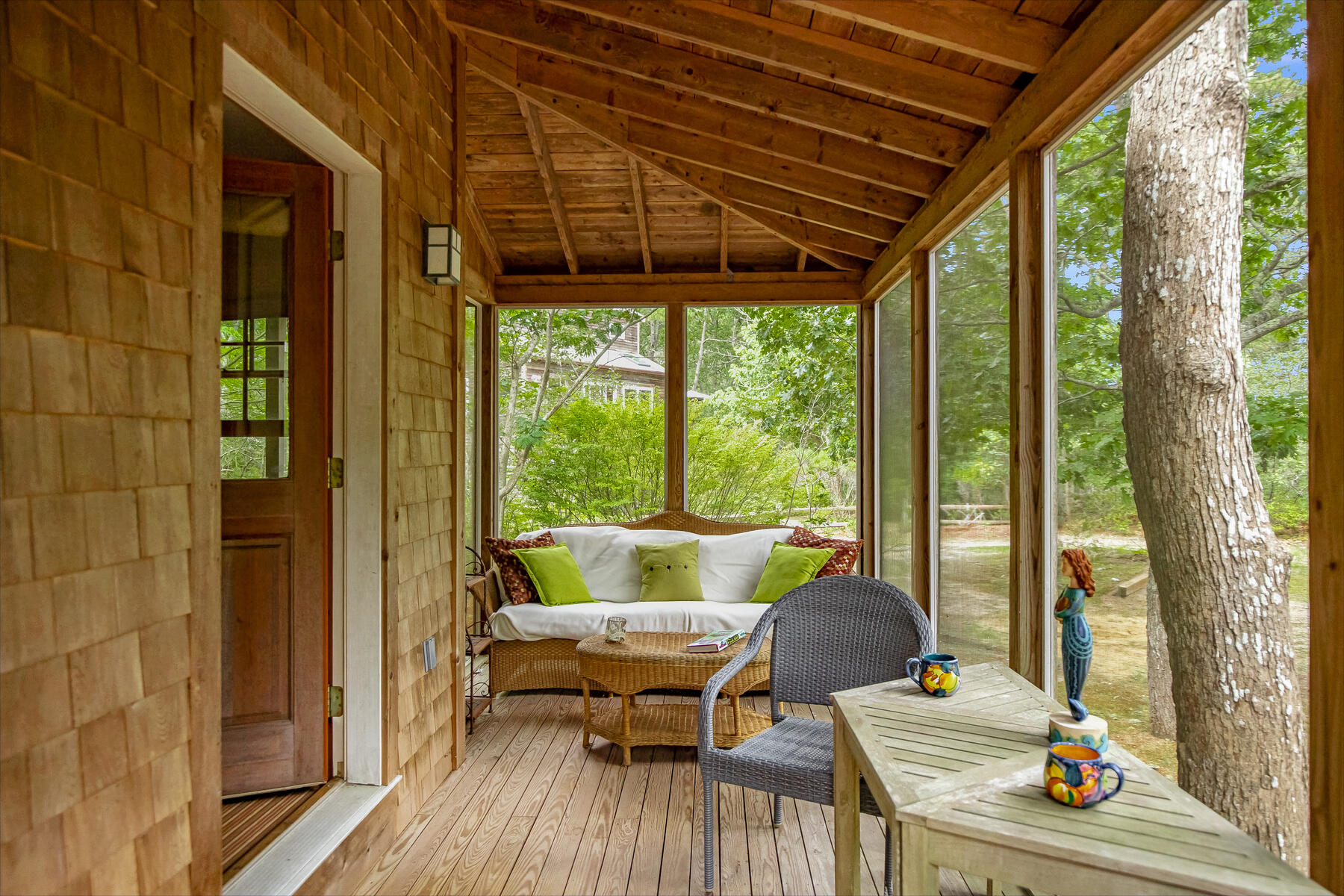 20 Pine Valley Road Wellfleet, MA 02667 - Photo 39 of 52 a balcony with furniture and wooden floor