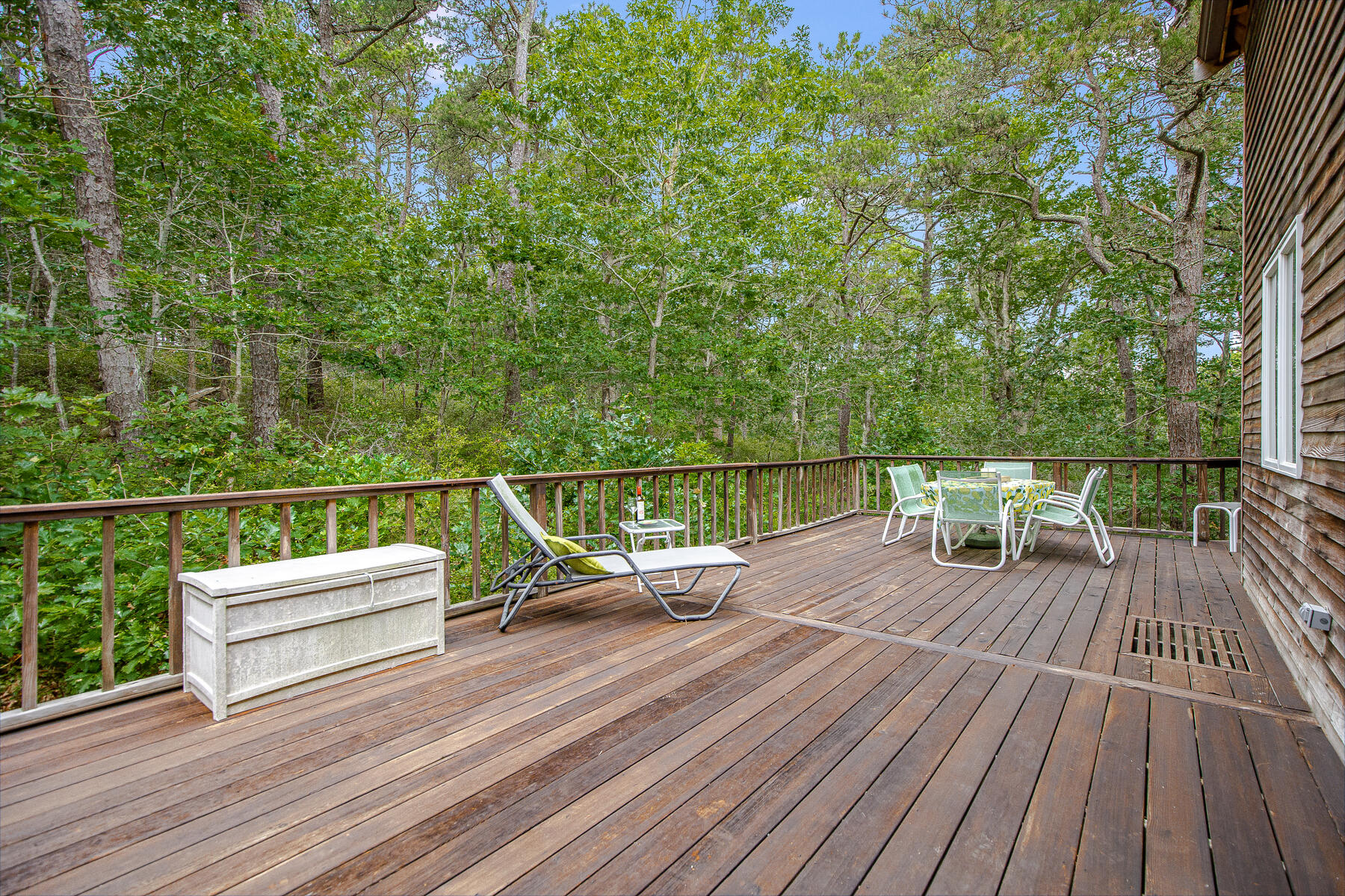 20 Pine Valley Road Wellfleet, MA 02667 - Photo 45 of 52 a view of deck with chairs and wooden floor