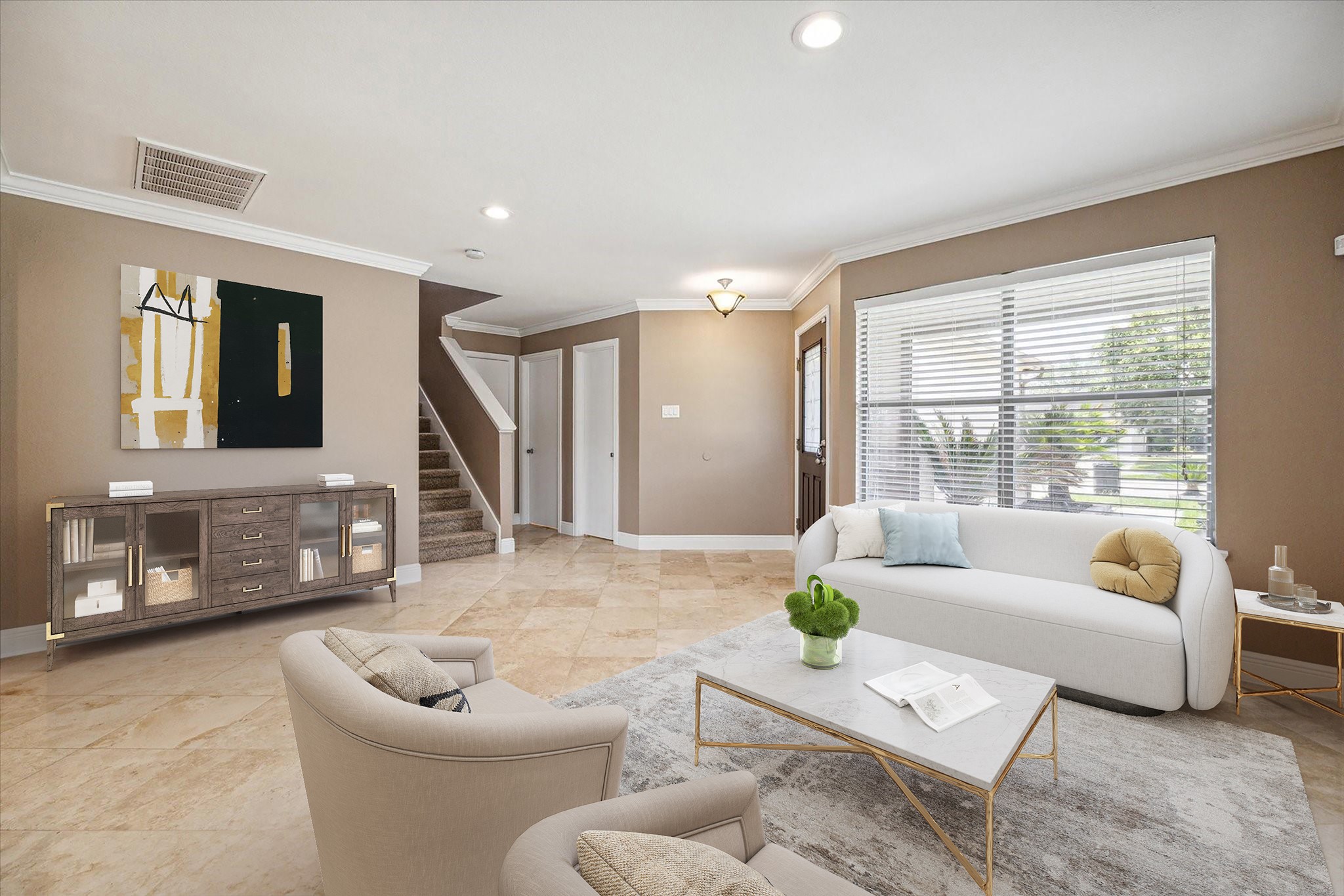2950 Valiant Scene Court Houston, TX 77038 - Photo 4 of 21 a living room with furniture and a large window