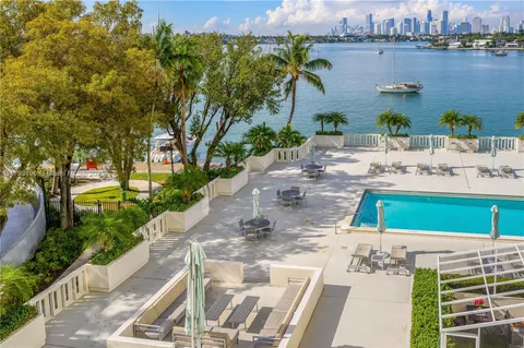 a view of a water fountain and an outdoor space