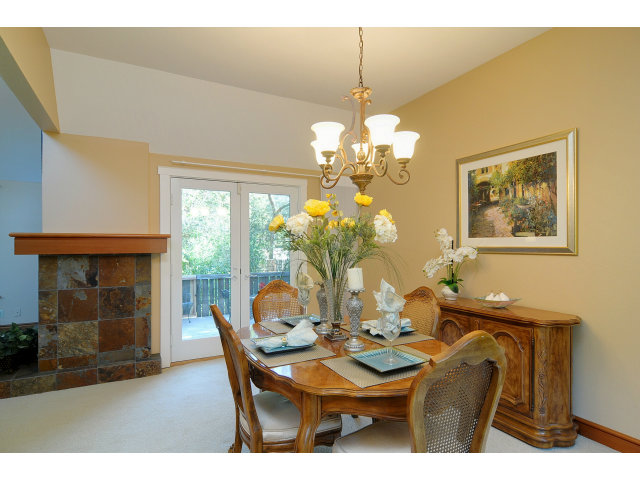 37 Farm Road Los Altos, CA 94024 - Photo 5 of 9 a view of a dining room with furniture and chandelier