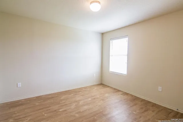an empty room with a window