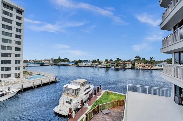 a view of a lake from a terrace