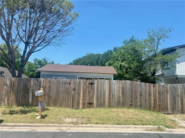 a backyard of a house