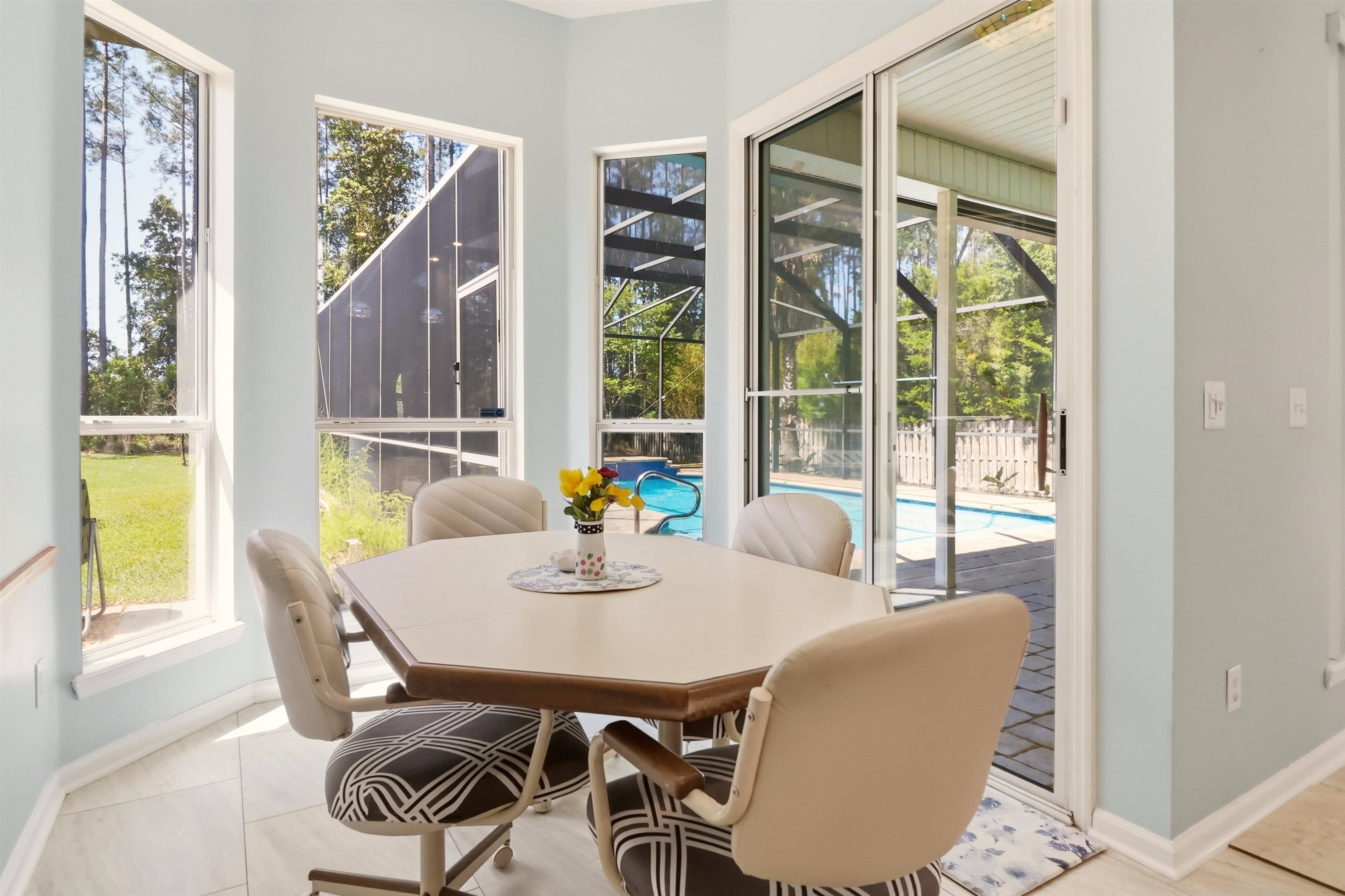 273 Whisper Ridge Drive St. Augustine, FL 32092 - Photo 20 of 44 Sunroom with outdoor dining area and a patio