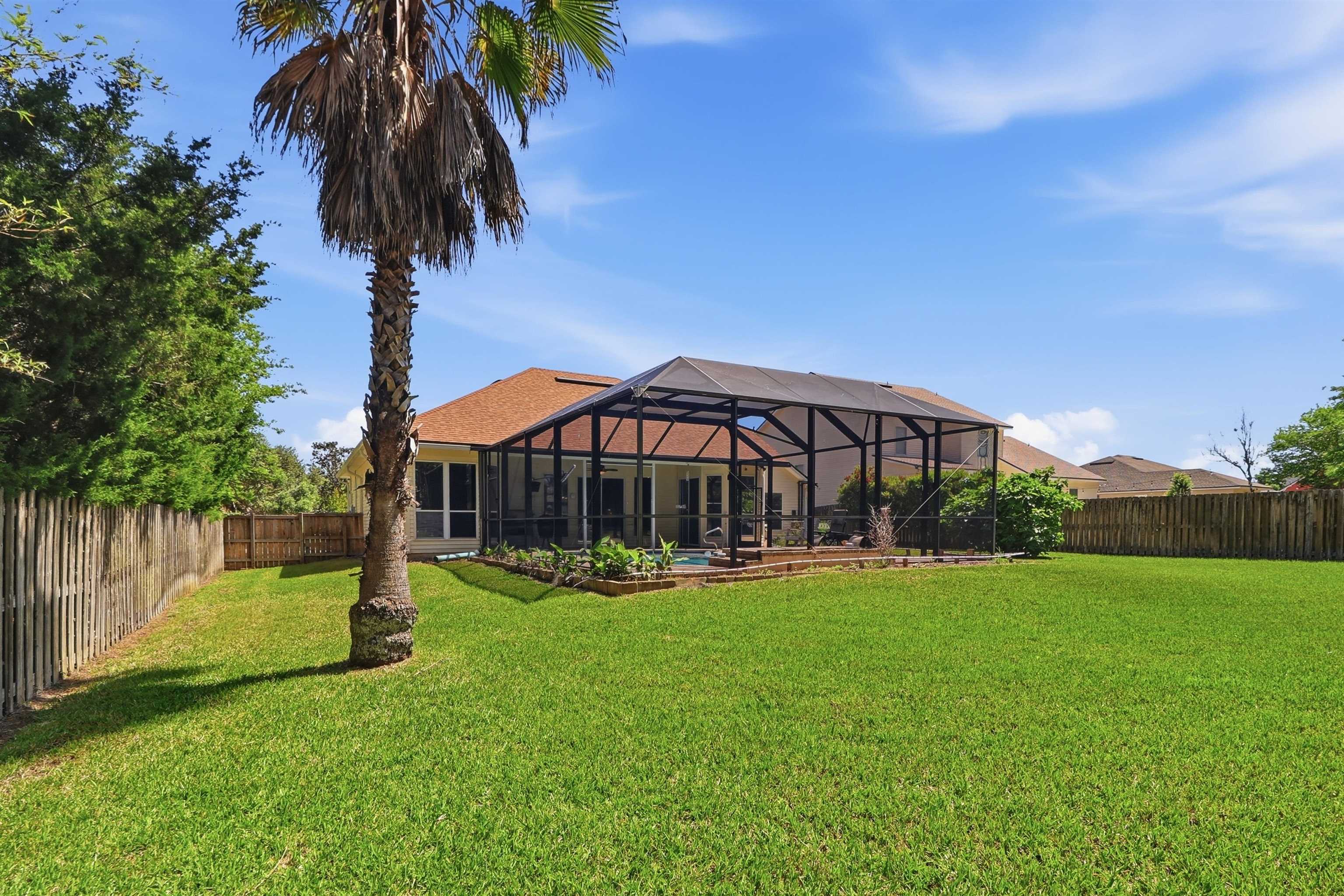 273 Whisper Ridge Drive St. Augustine, FL 32092 - Photo 40 of 44 Partially fenced in back yard featuring screened in heated pool and patio area