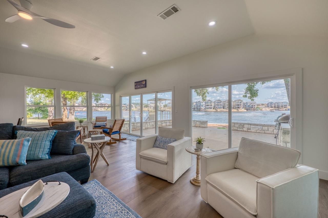 569 Ellen Williams Loop Kingsland, TX 78639 - Photo 8 of 29 a living room with furniture and a large window