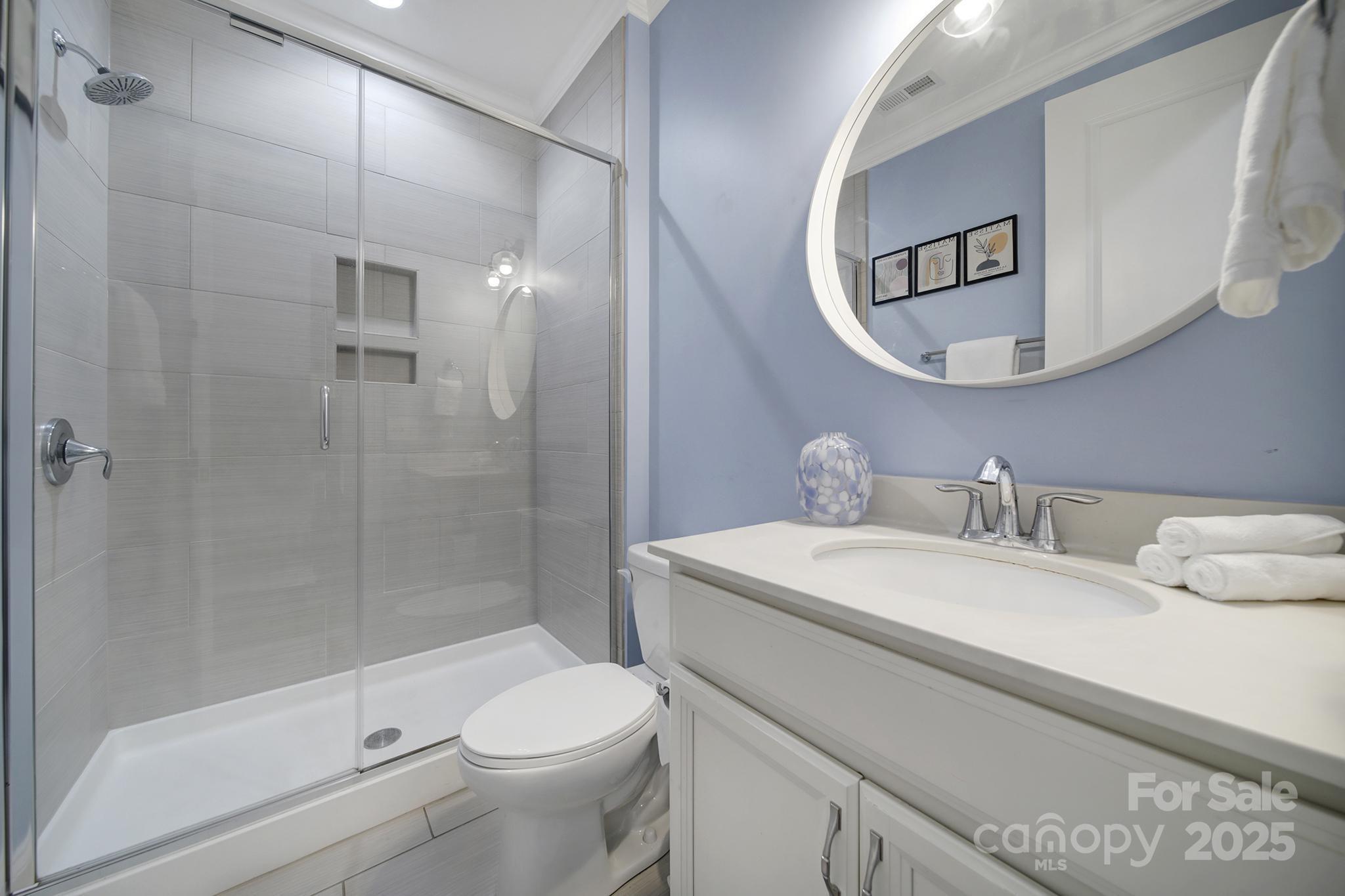 1001 Emory Lane Fort Mill, SC 29708 - Photo 17 of 45 a bathroom with a sink a toilet and a mirror