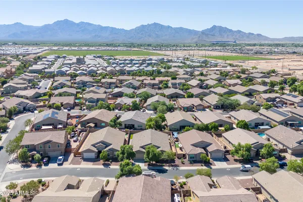 a view of city and mountain