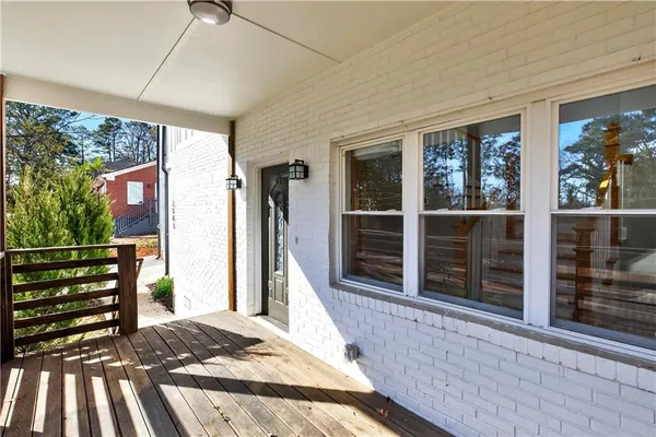 a view of a house with a porch