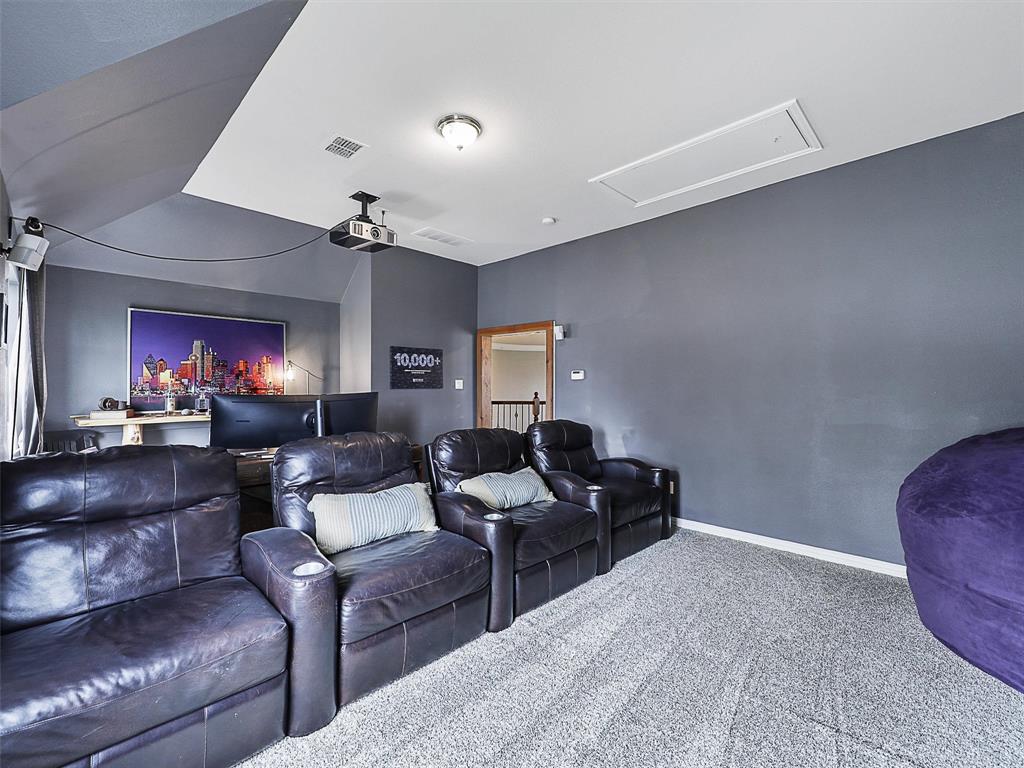 671 Countryside Drive Fairview, TX 75069 - Photo 23 of 32 a living room with furniture and a fireplace