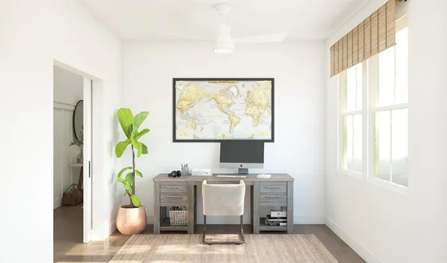 a room with furniture and window