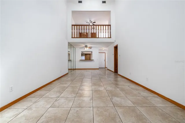 a view of a hallway with entryway