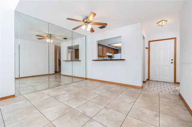 a view of a livingroom with a flat screen tv