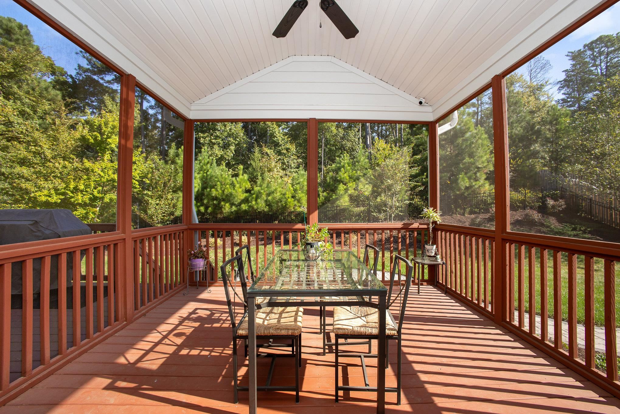 610 Swift Creek Crossing Durham, NC 27713 - Photo 2 of 48 a view of a chairs and table in the balcony