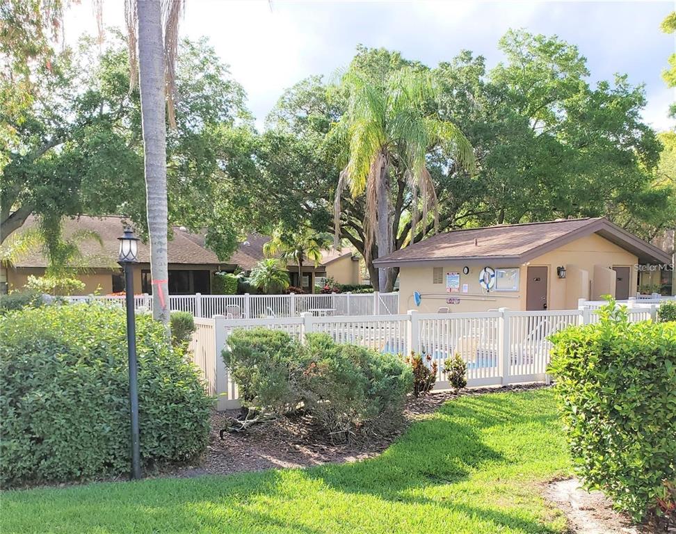 4538 Morningside, Unit 38 Sarasota, FL 34235 - Photo 12 of 13 a view of backyard with potted plants and a large tree