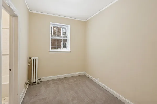 an empty room with a window