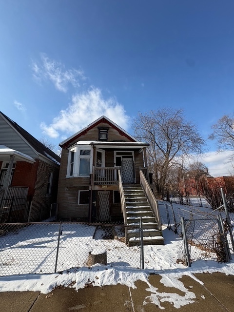 a front view of a house