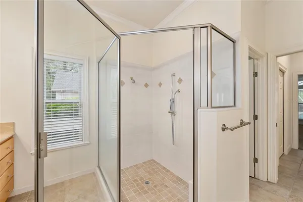 a bathroom with a bathtub and a sink