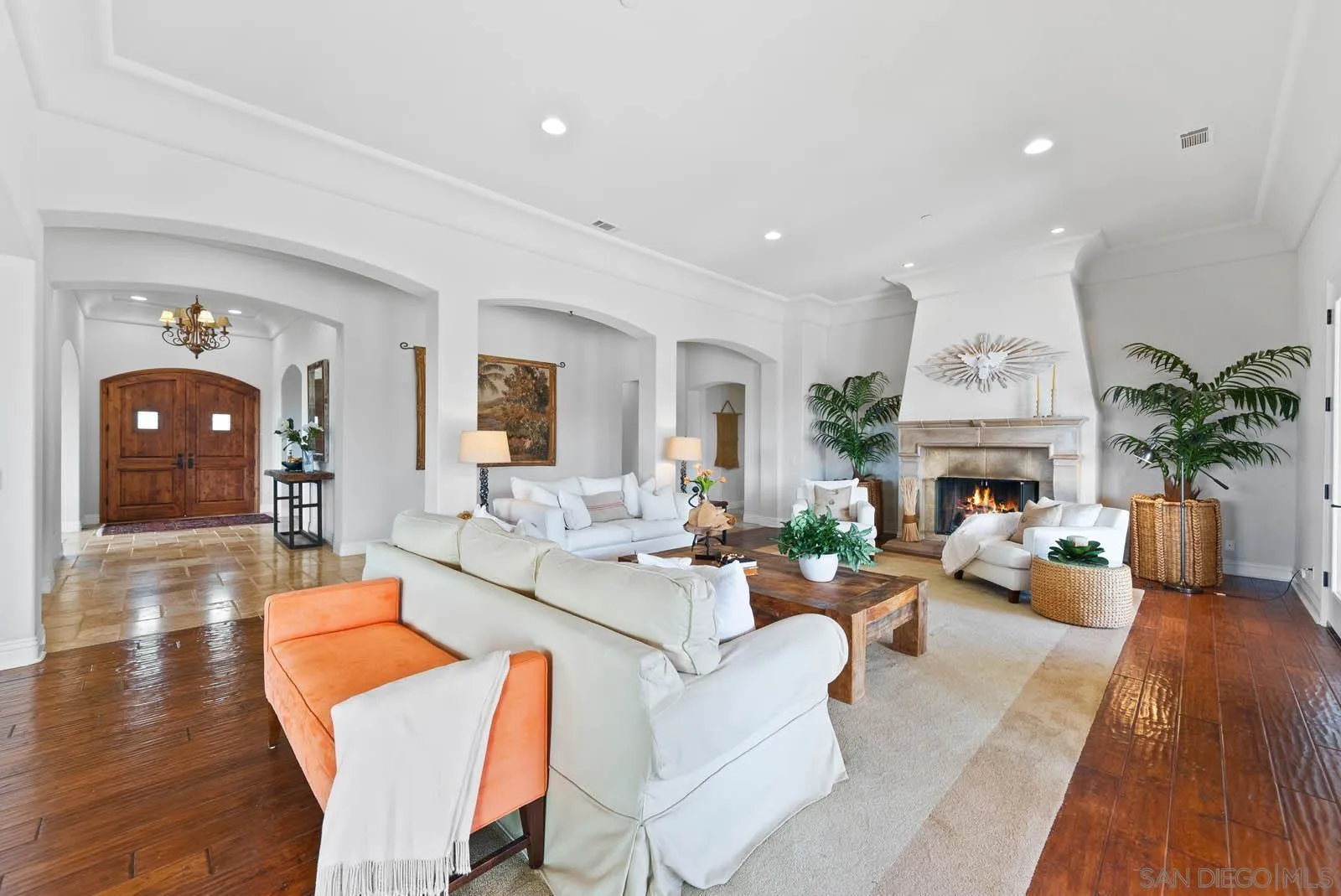 2247 Margarita Glen Fallbrook, CA 92028 - Photo 13 of 40 a living room with furniture and a fireplace