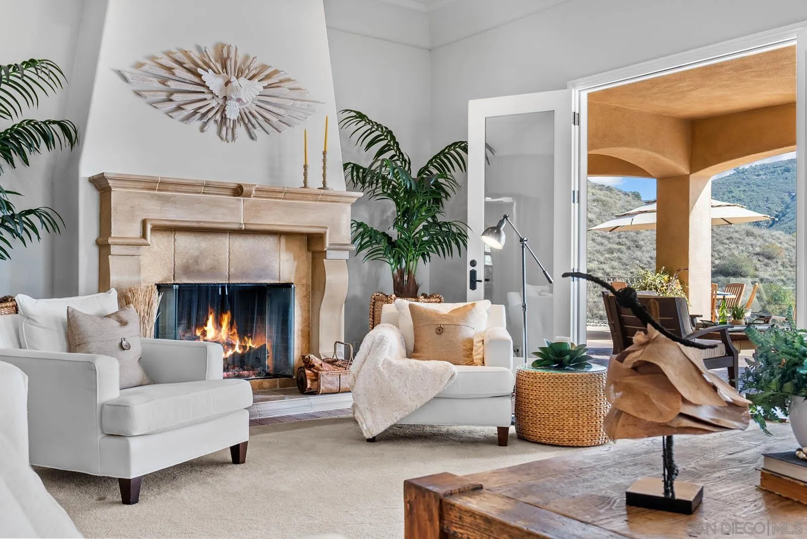 2247 Margarita Glen Fallbrook, CA 92028 - Photo 4 of 40 a living room with furniture and a fireplace