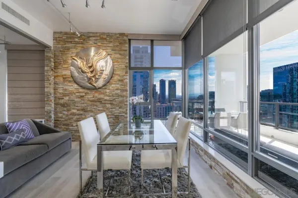 a outdoor living room with furniture