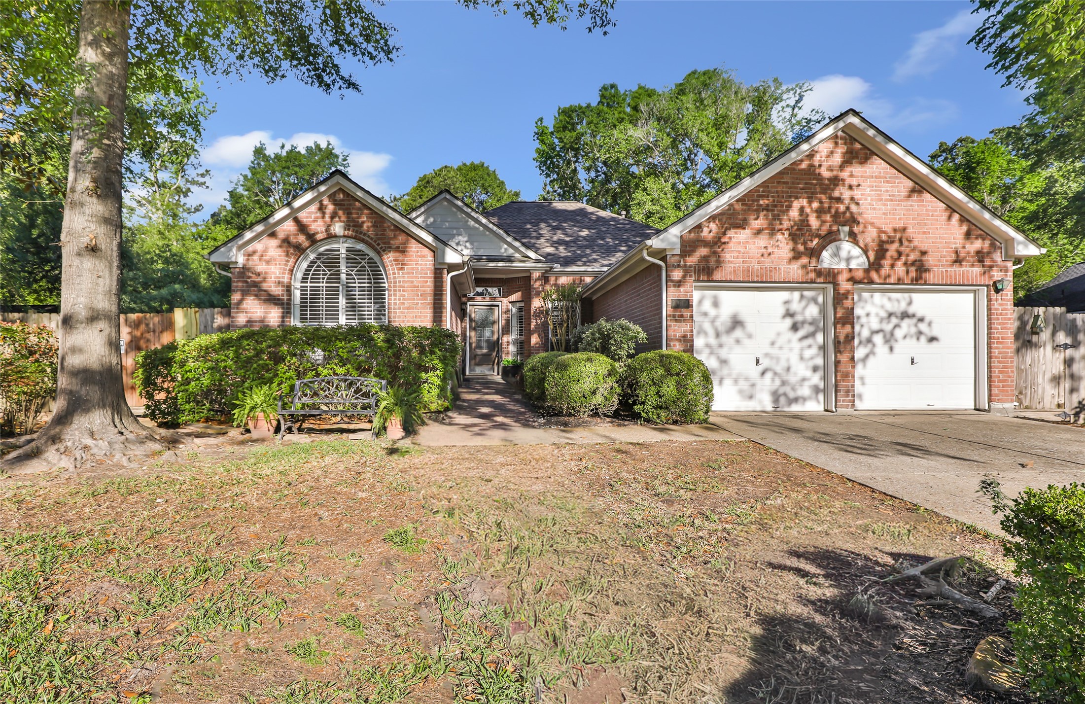 front view of a house with a street