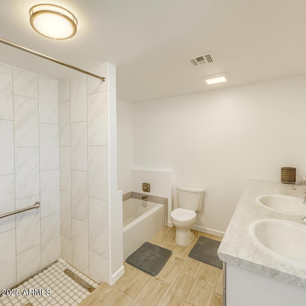 610 East Estevan Avenue Apache Junction, AZ 85119 - Photo 6 of 15 a bathroom with a sink toilet and shower