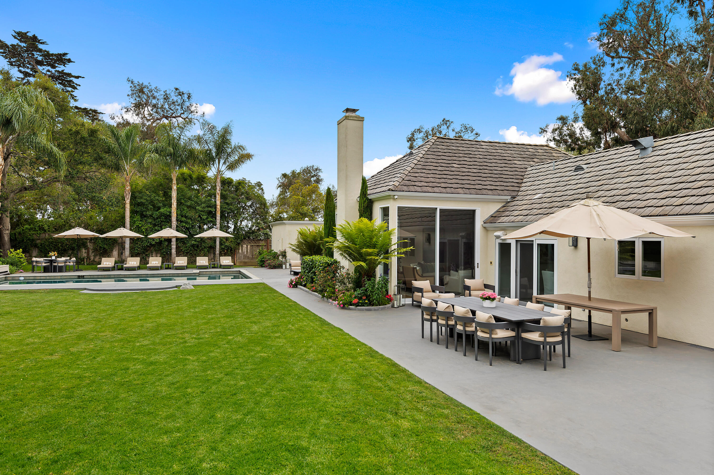1 Middle Road Montecito, CA 93108 - Photo 23 of 30 a view of a house with swimming pool and sitting area