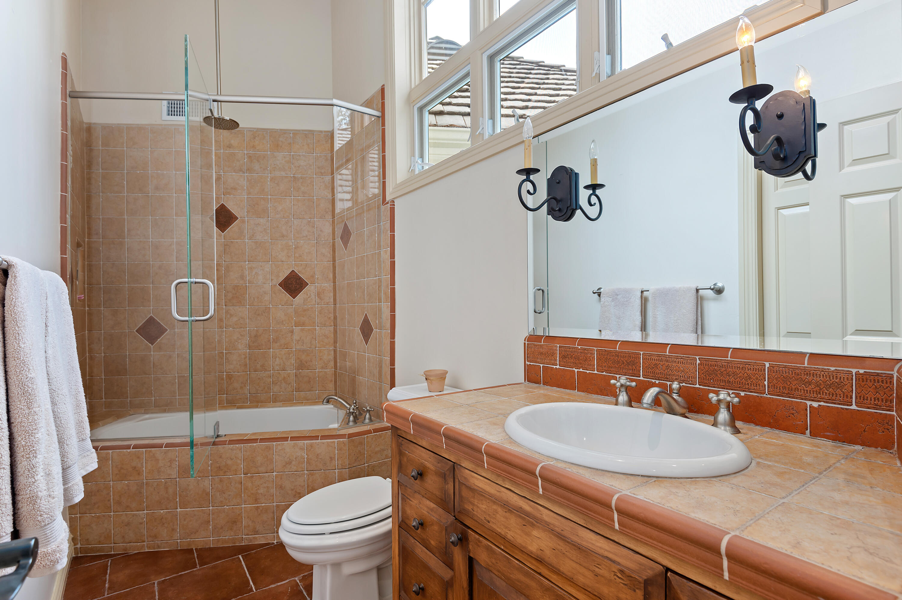 1 Middle Road Montecito, CA 93108 - Photo 28 of 30 a bathroom with a sink a toilet and shower
