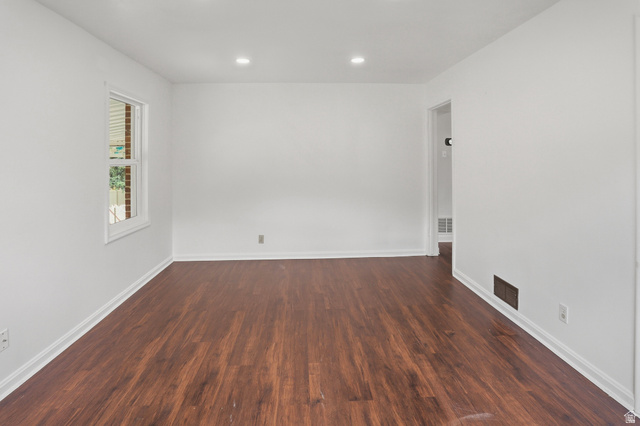 774 37th Street South Ogden, UT 84403 - Photo 13 of 47 Spacious room featuring rich wood-finish flooring, crisp white walls, and recessed lighting